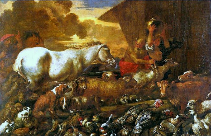 CASTIGLIONE, Giovanni Benedetto Entrada dos Animais na Arca de Noe china oil painting image